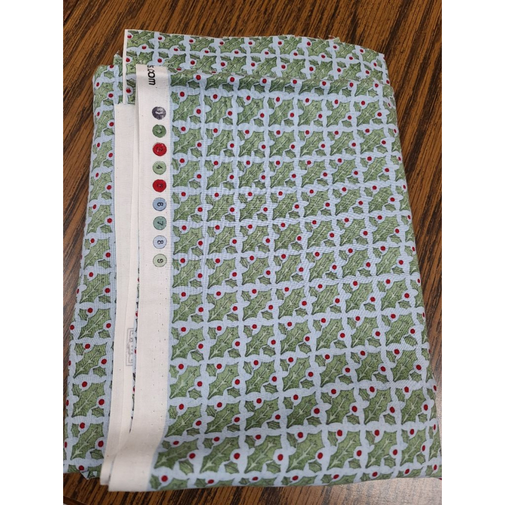 Vintage Debbie Mumm Quilting Fabric Holly 1 Yard - Picture 2 of 4